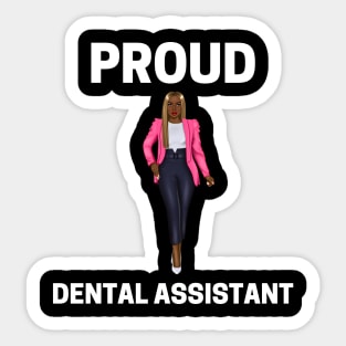 Proud Black Dental Assistant Sticker